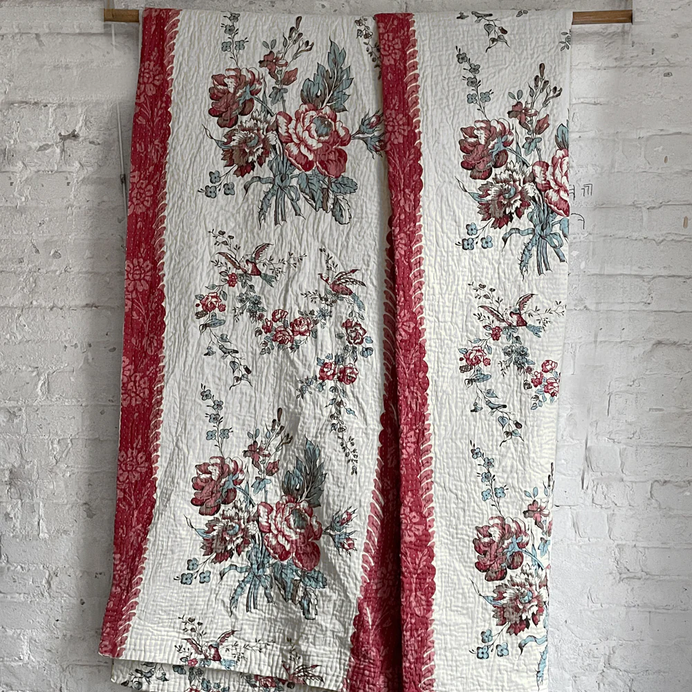 "18 c. French Floral" King Bedcover - Image 7