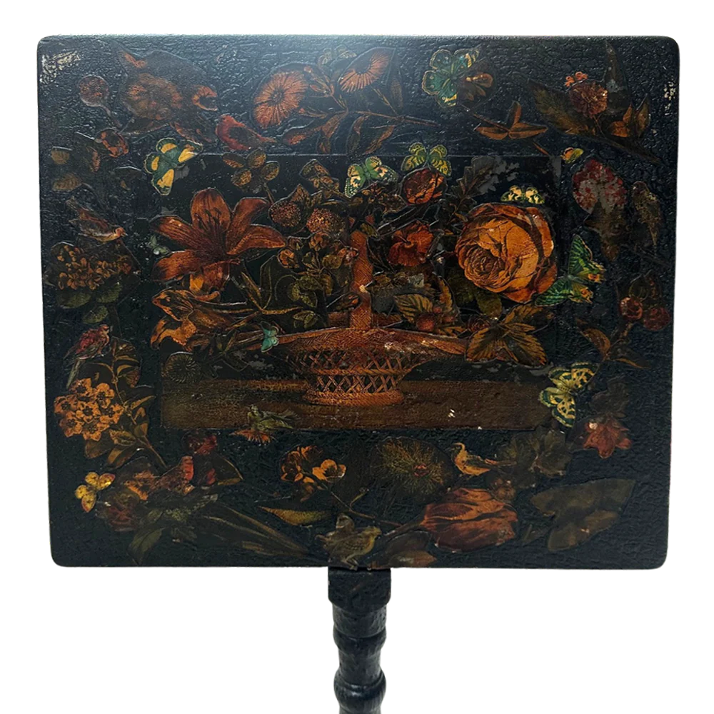 18th-century Decoupage Fire Screen - Image 2