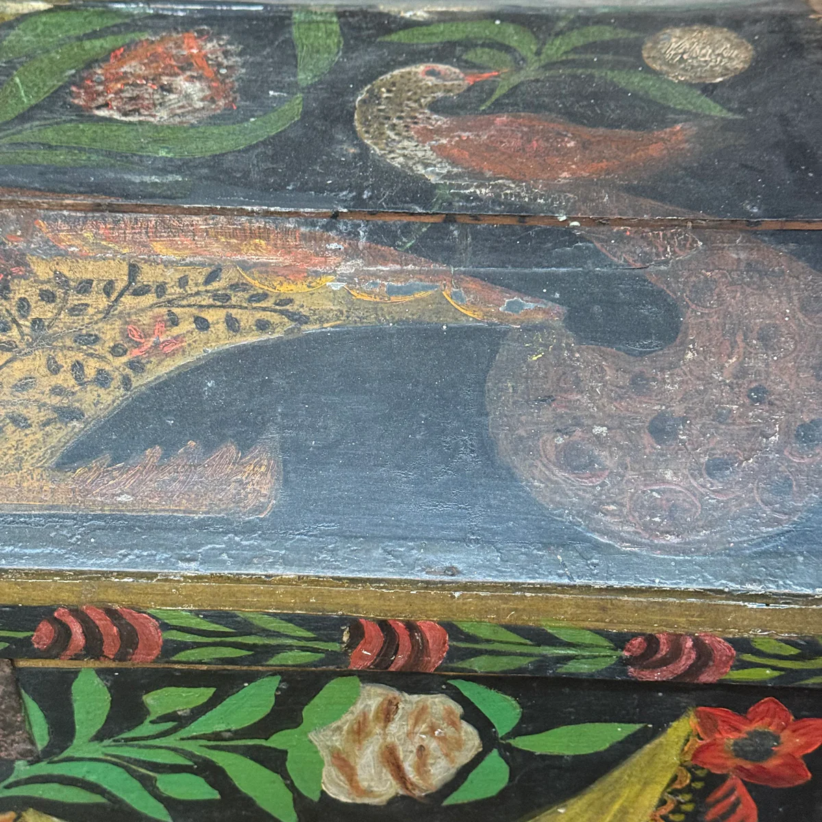 18th-century French Painted Trunk - Image 6
