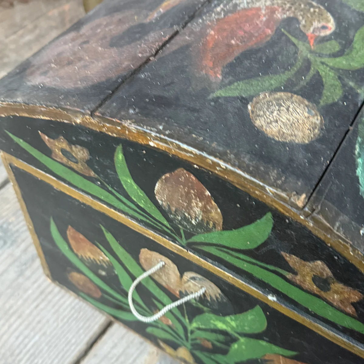 18th-century French Painted Trunk - Image 8