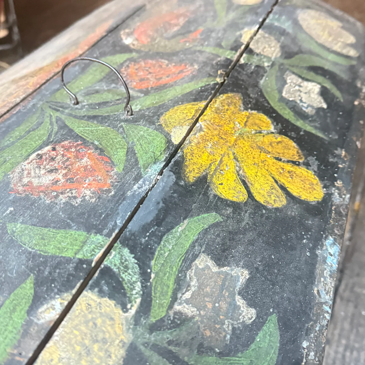 18th-century French Painted Trunk - Image 9