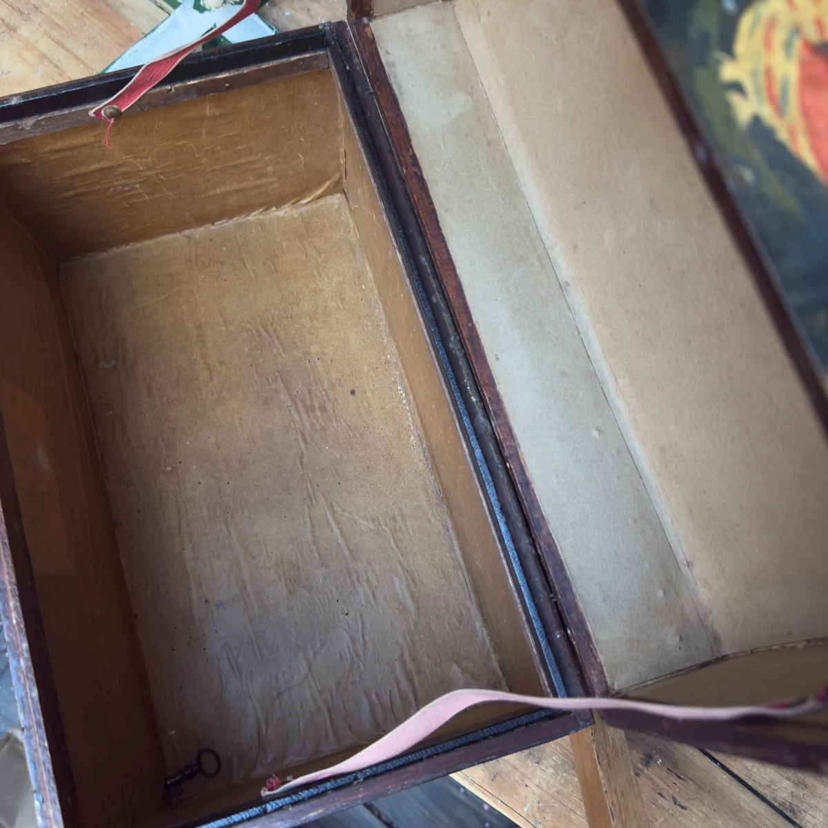18th-century French Painted Trunk - Image 11