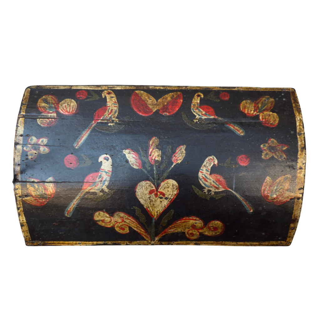 18th-century French Painted Trunk - Image 3