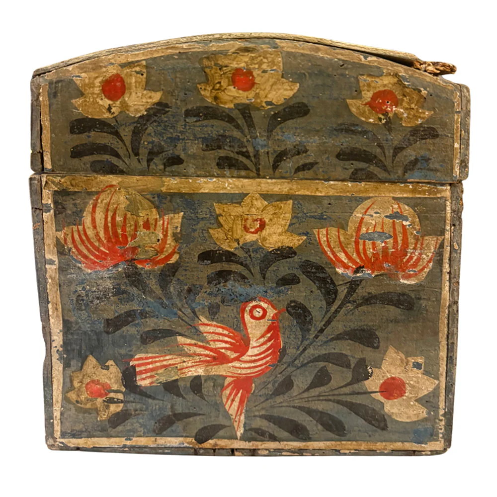 18th-century French Painted Trunk - Image 3
