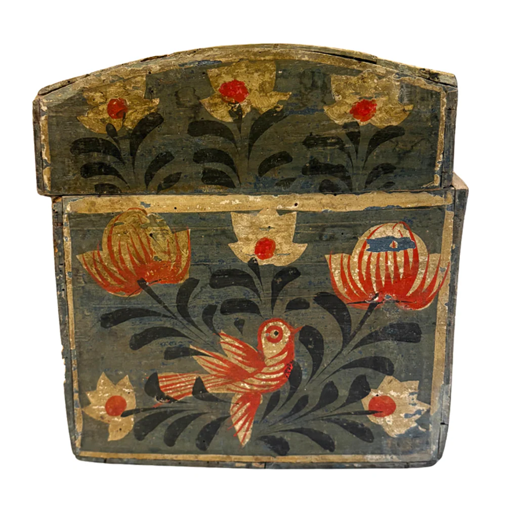 18th-century French Painted Trunk - Image 5