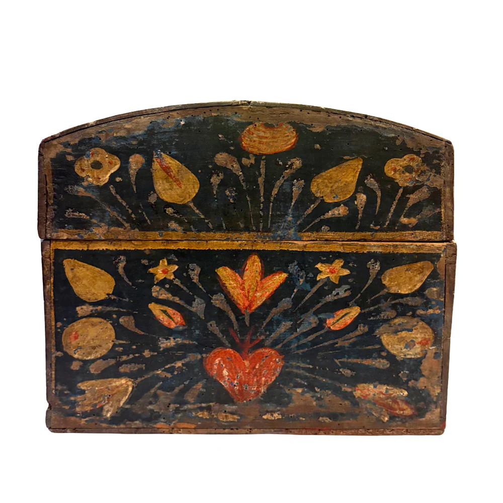 18th-century French Painted Trunk - Image 4