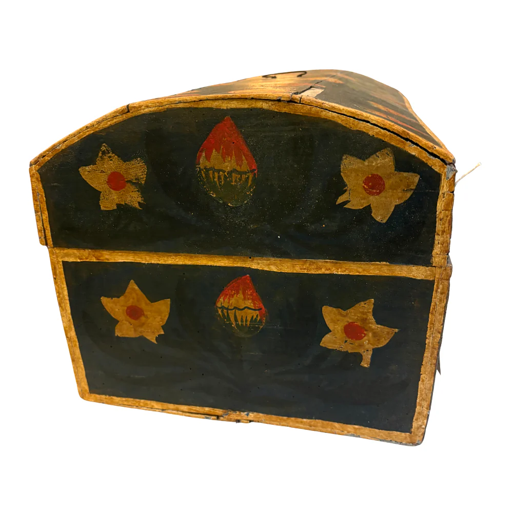 18th-century French Painted Trunk - Image 5