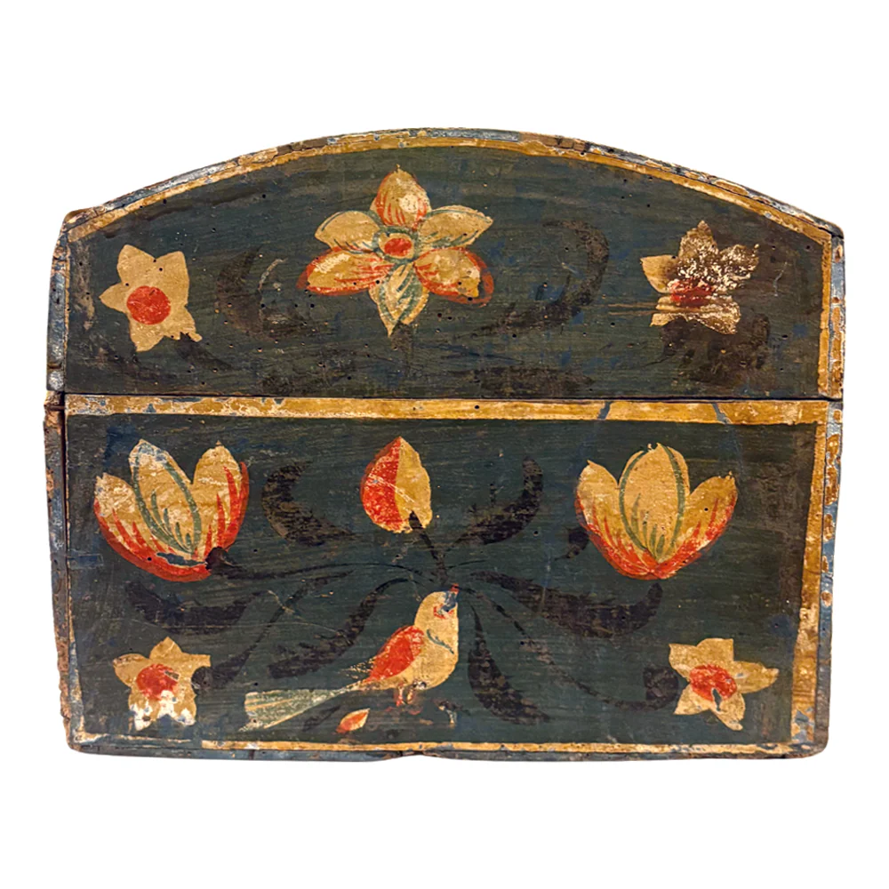 18th-century French Painted Trunk - Image 4