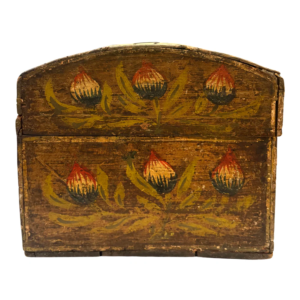 18th-century French Painted Trunk - Image 3