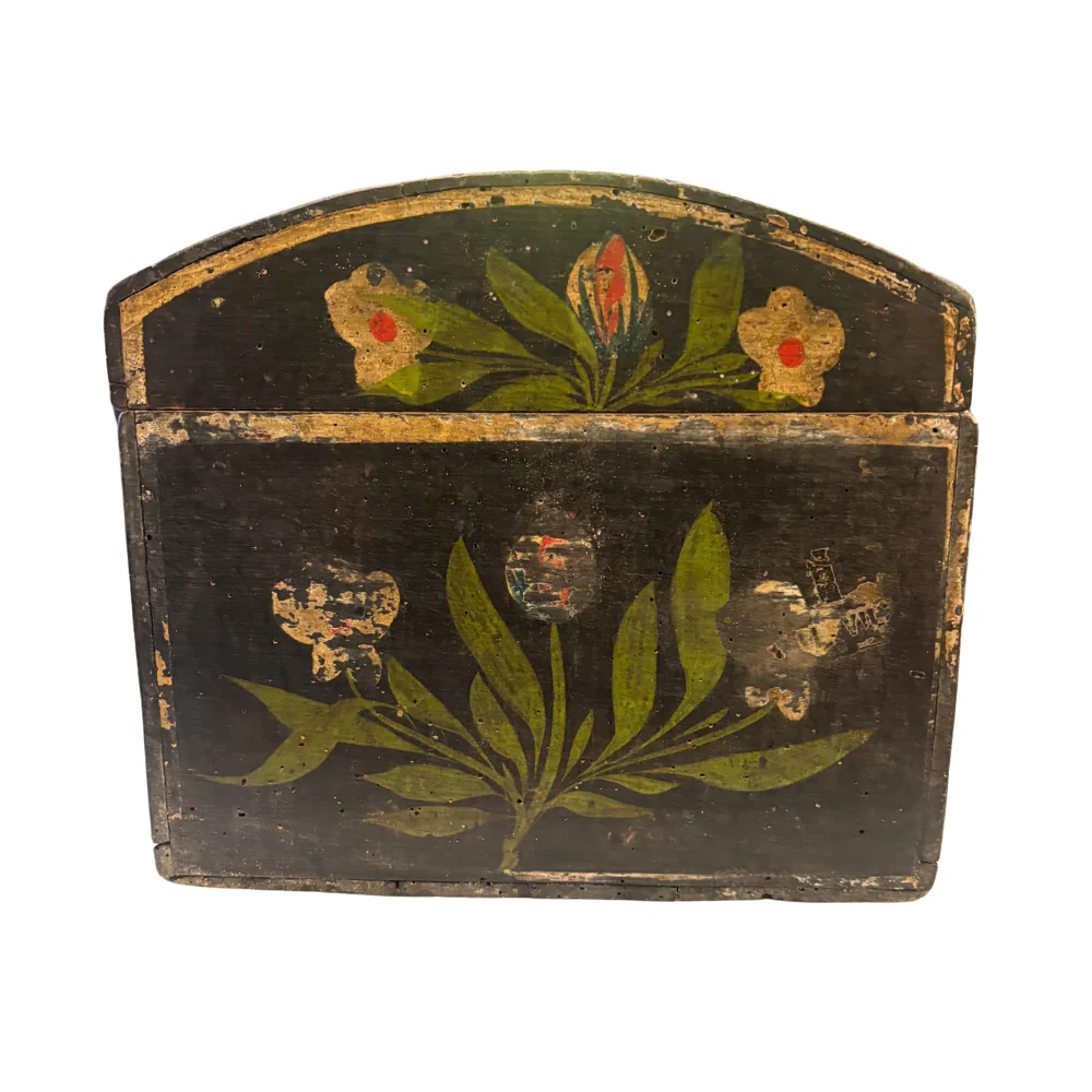18th-century French Painted Trunk - Image 4