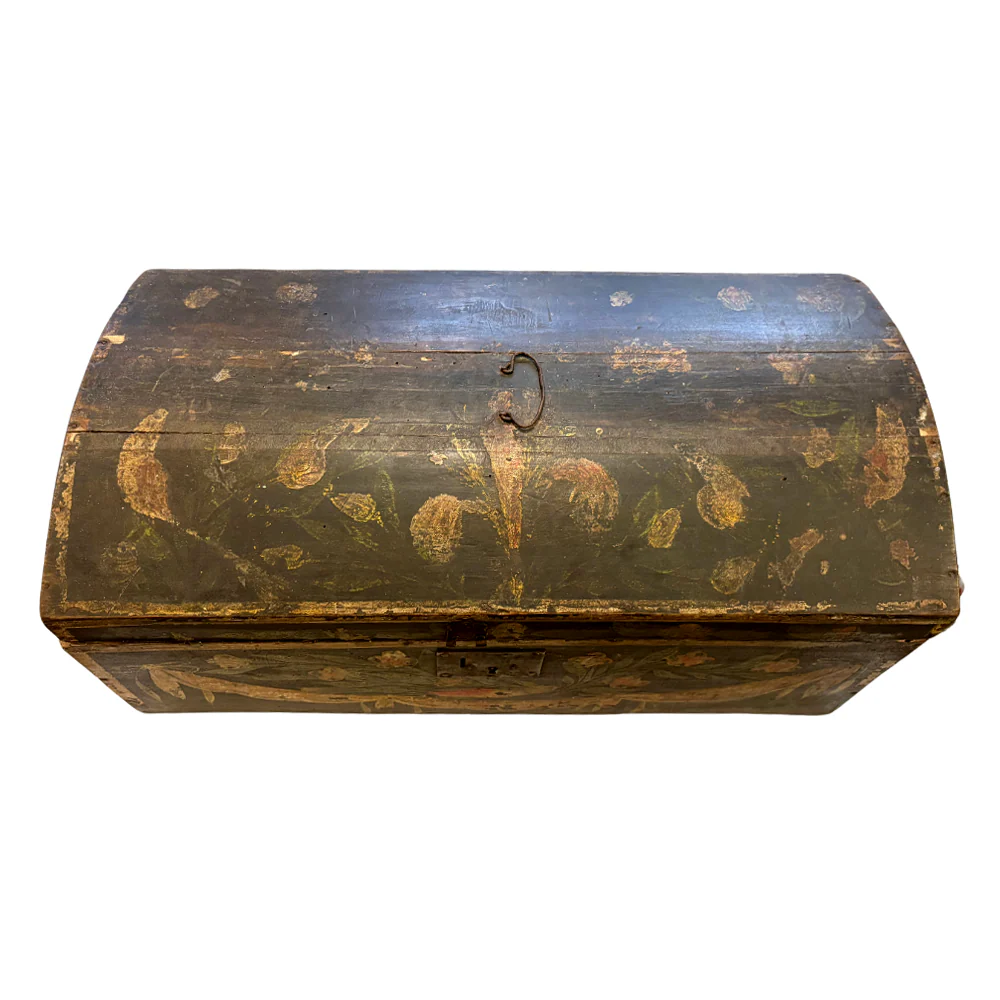 18th-century French Painted Trunk - Image 5