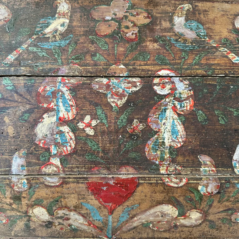 18th-Century French Painted Trunk - Image 11