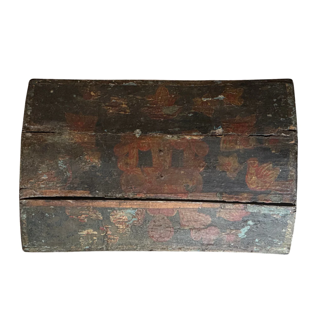 18th-century French Painted Trunk - Image 3