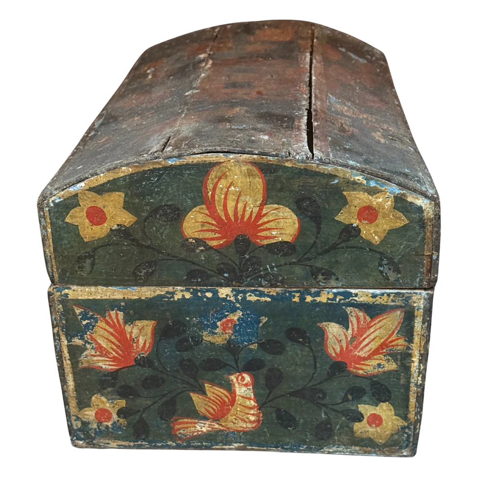 18th-century French Painted Trunk - Image 4