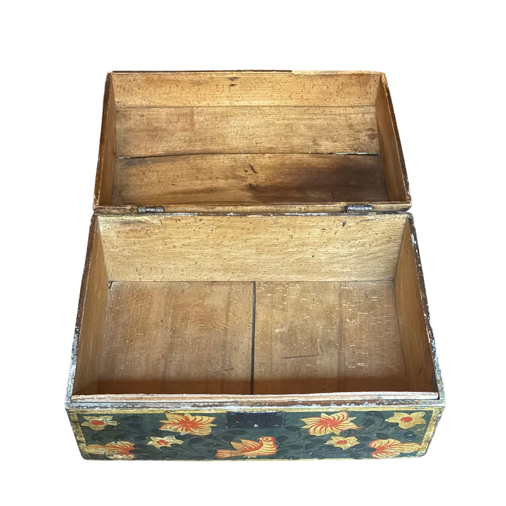 18th-century French Painted Trunk - Image 6
