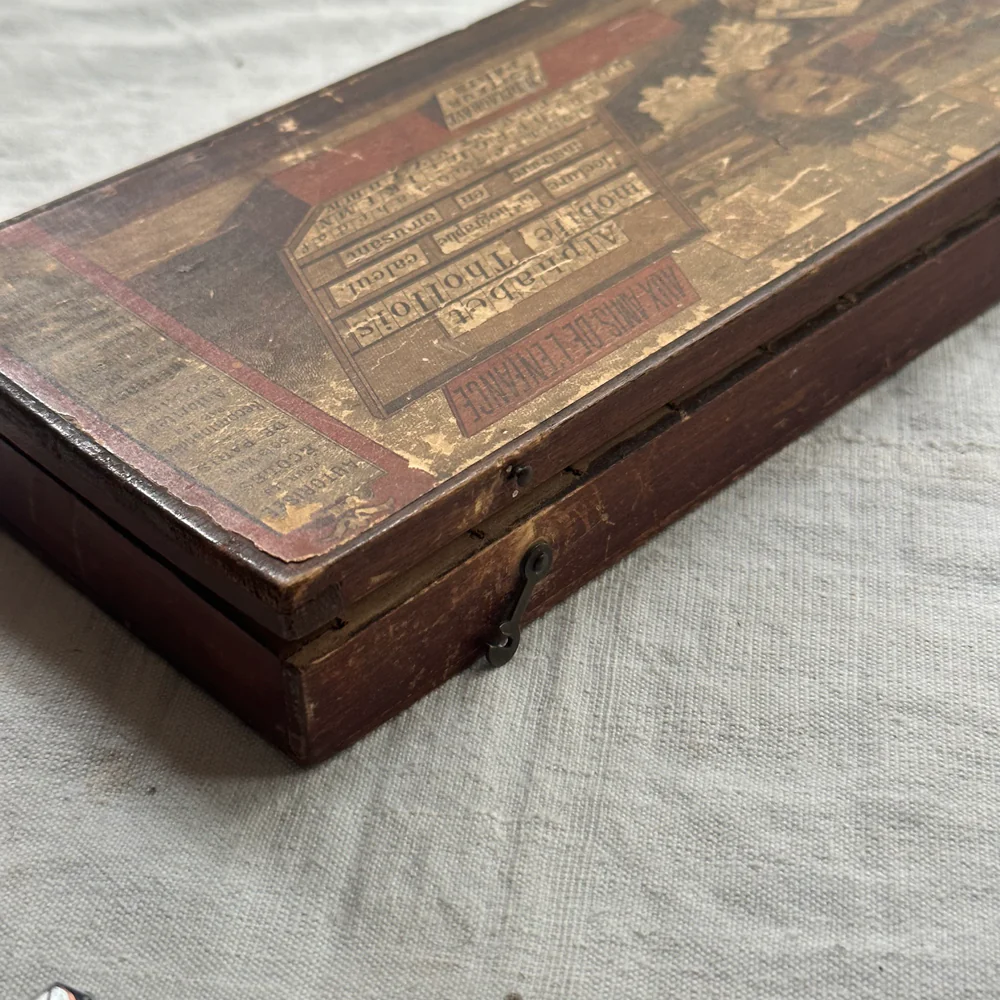 19th-century Alphabet Mobile Thollis Tin Letter Game - Image 5