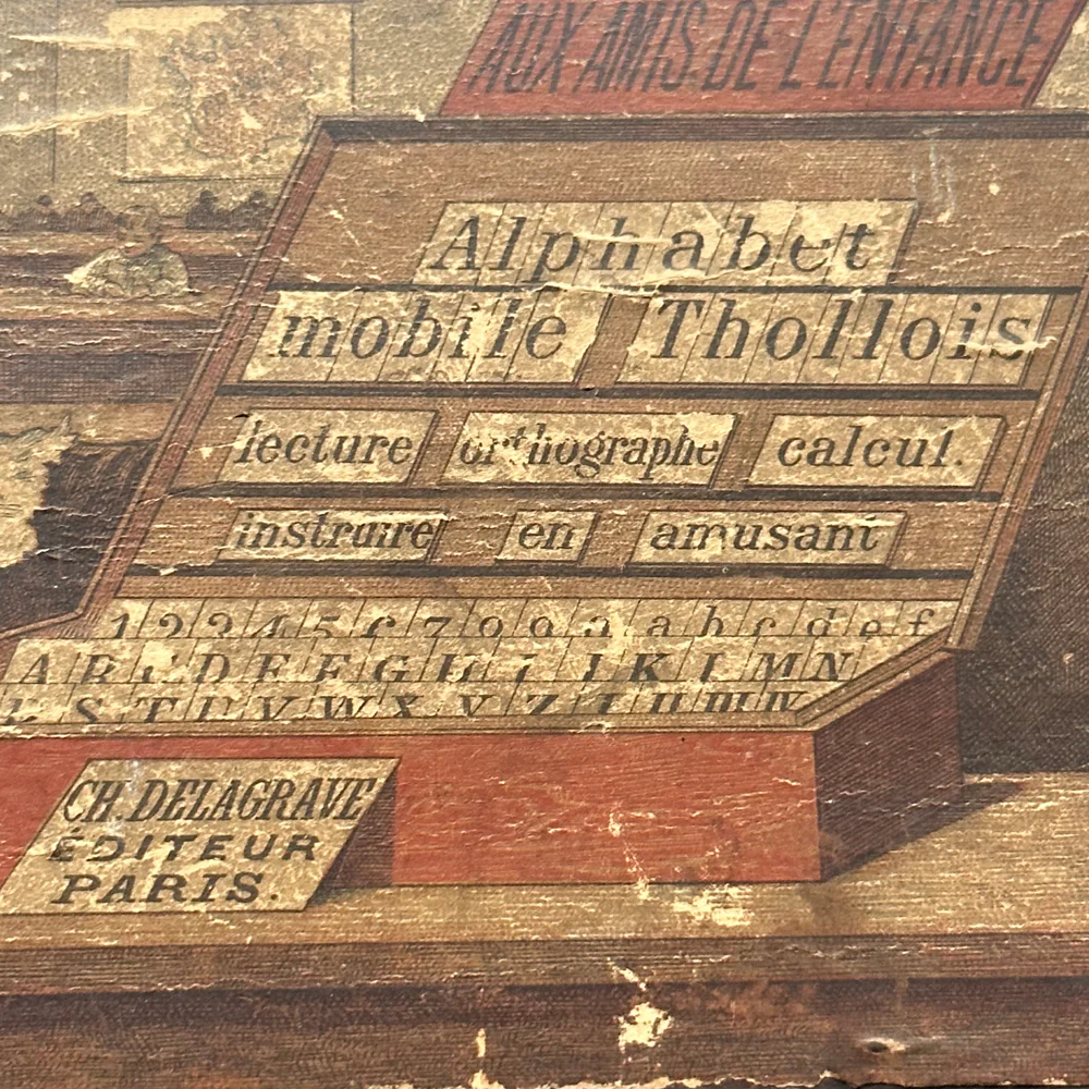 19th-century Alphabet Mobile Thollis Tin Letter Game - Image 7