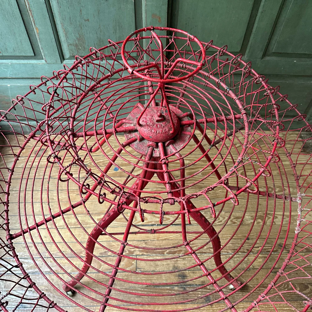 19th-century American Florist’s Wirework Spinning Plant Stand - Image 2