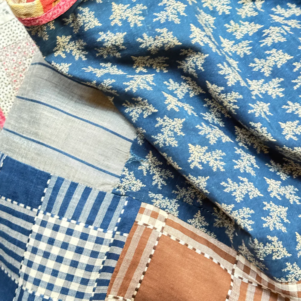 19th-century American Hand-Stitched Quilt #4 - Image 14