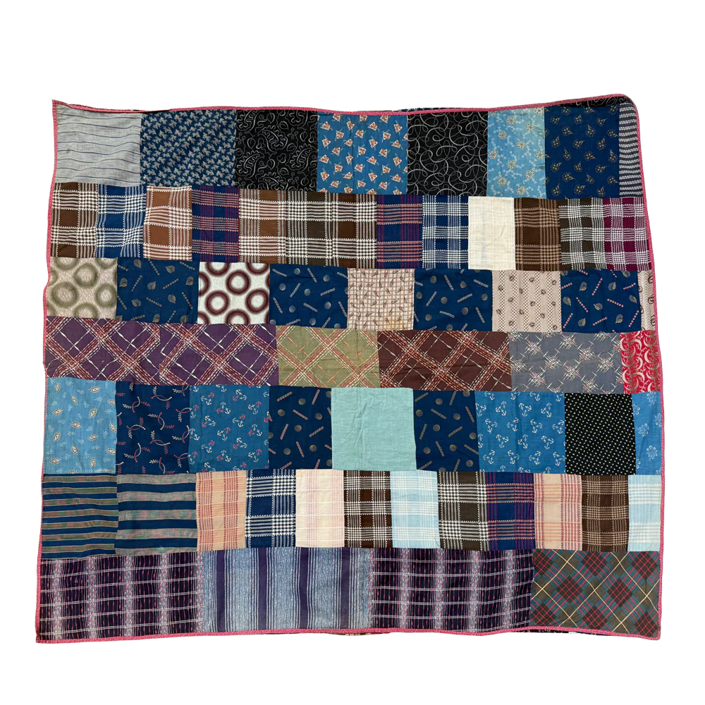 19th-century American Hand-Stitched Quilt #4 - Image 3