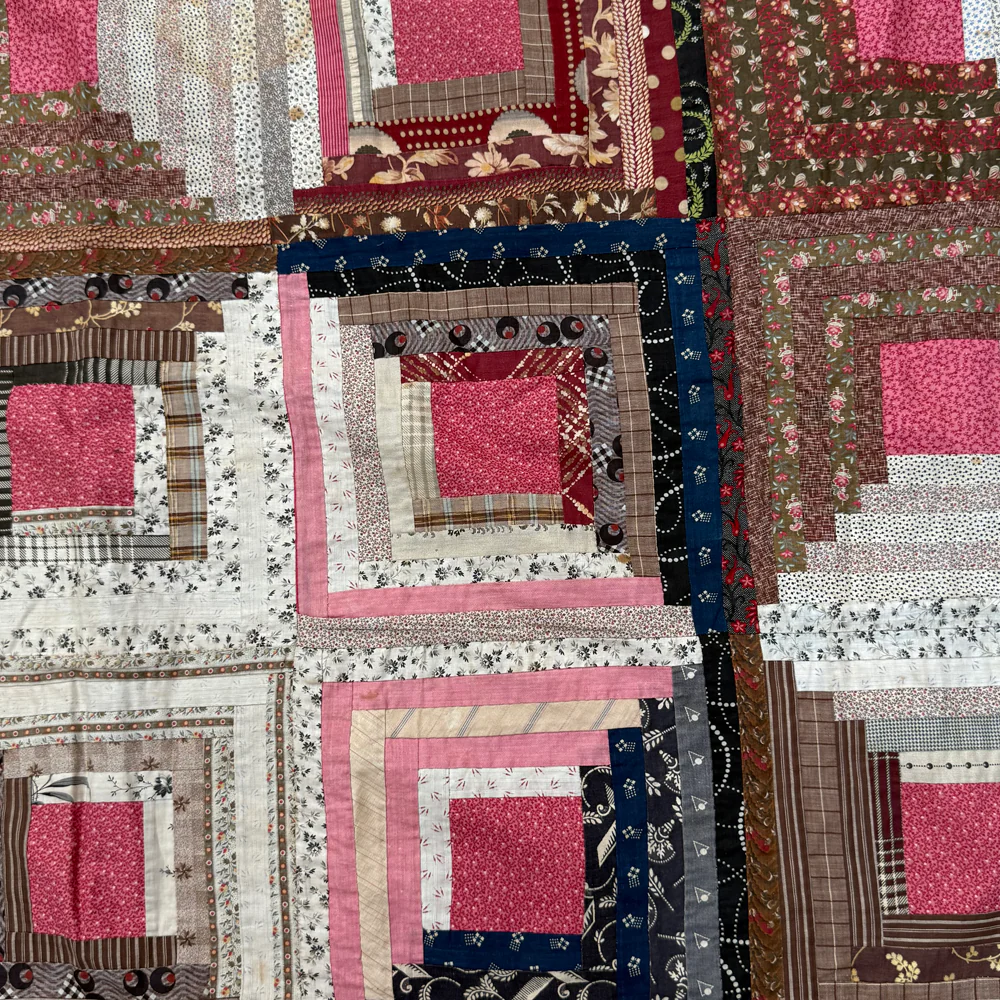 19th-century American Hand-Stitched Quilt #4 - Image 4