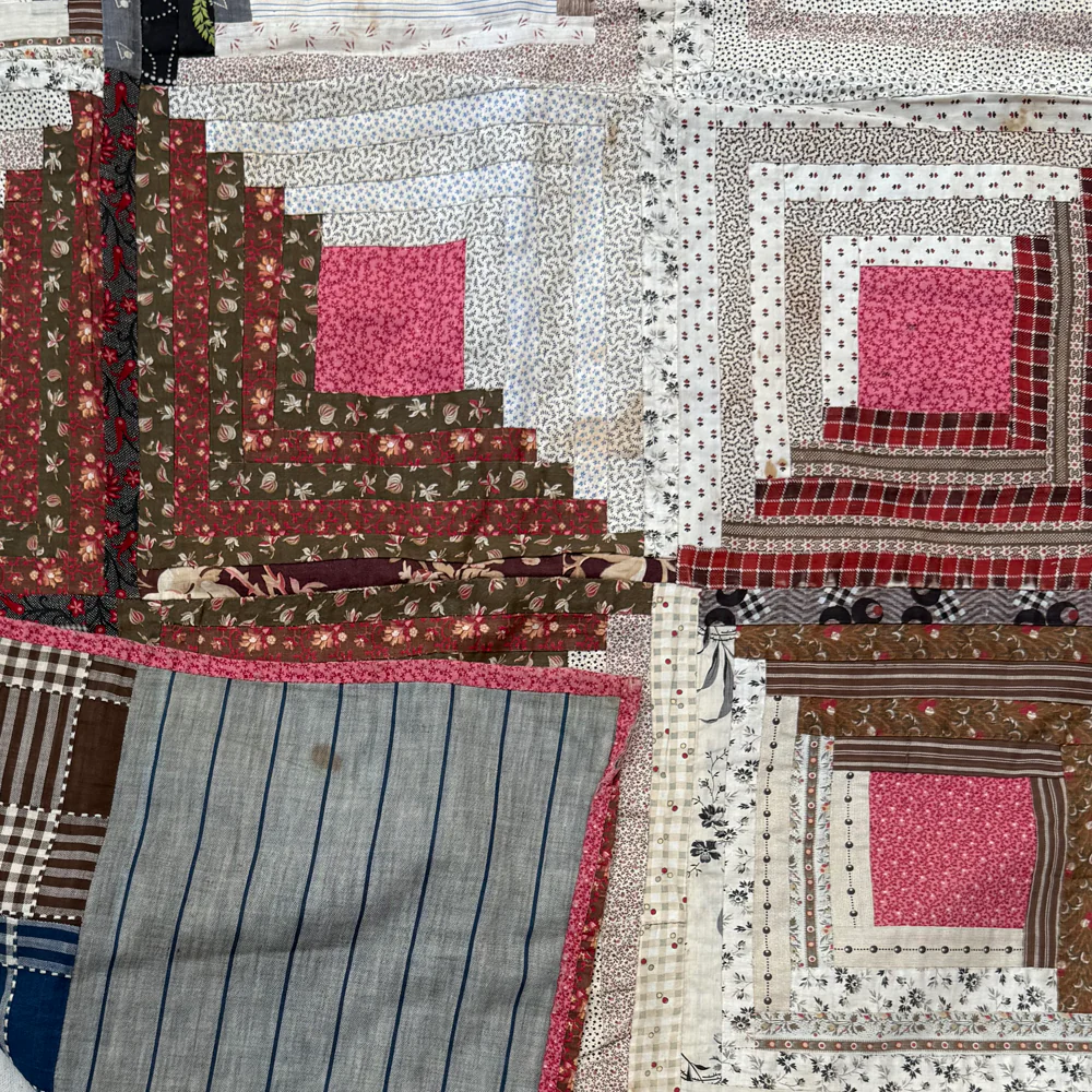 19th-century American Hand-Stitched Quilt #4 - Image 5