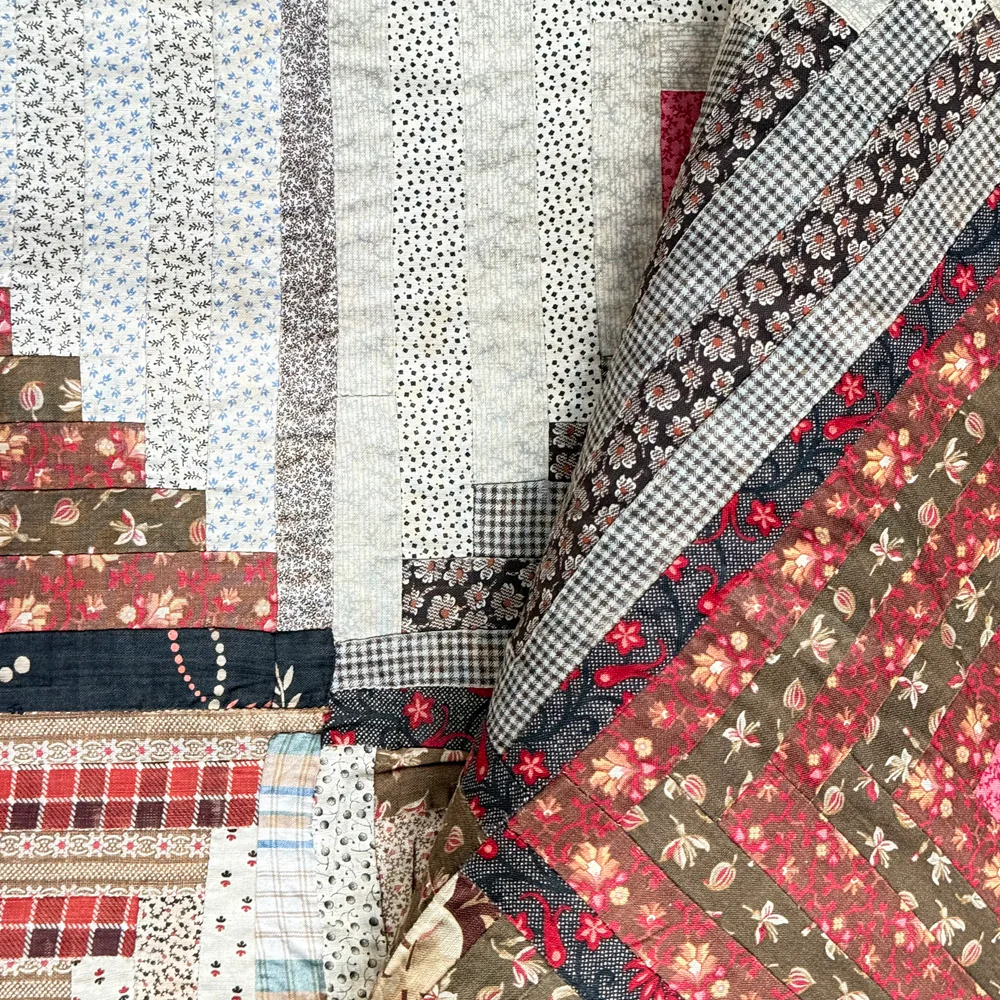 19th-century American Hand-Stitched Quilt #4 - Image 9