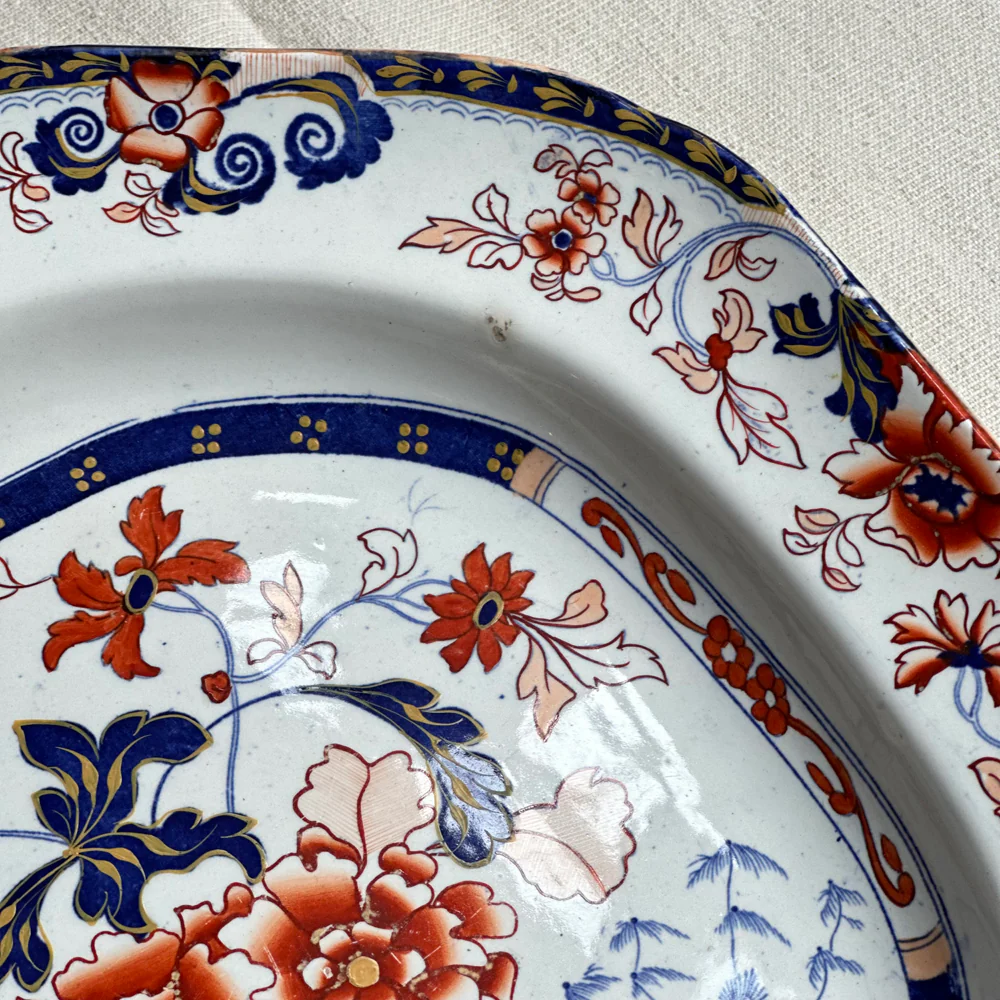 19th-century "Amherst Japan" Stone China Platter - Image 2