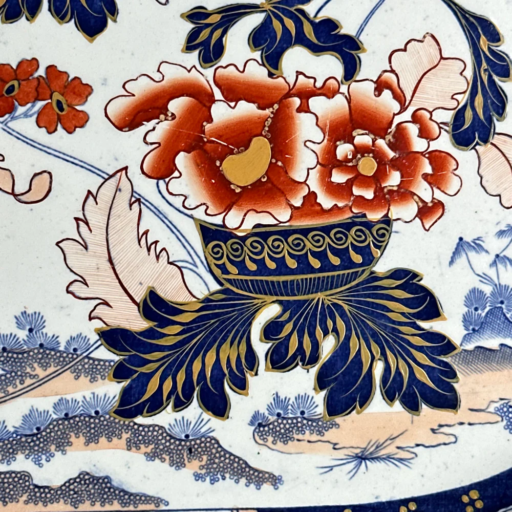 19th-century "Amherst Japan" Stone China Platter - Image 3