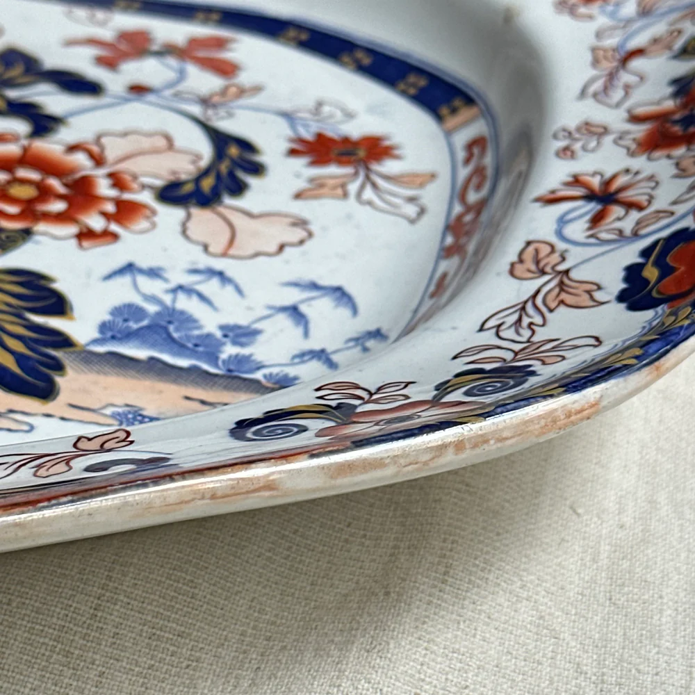 19th-century "Amherst Japan" Stone China Platter - Image 4