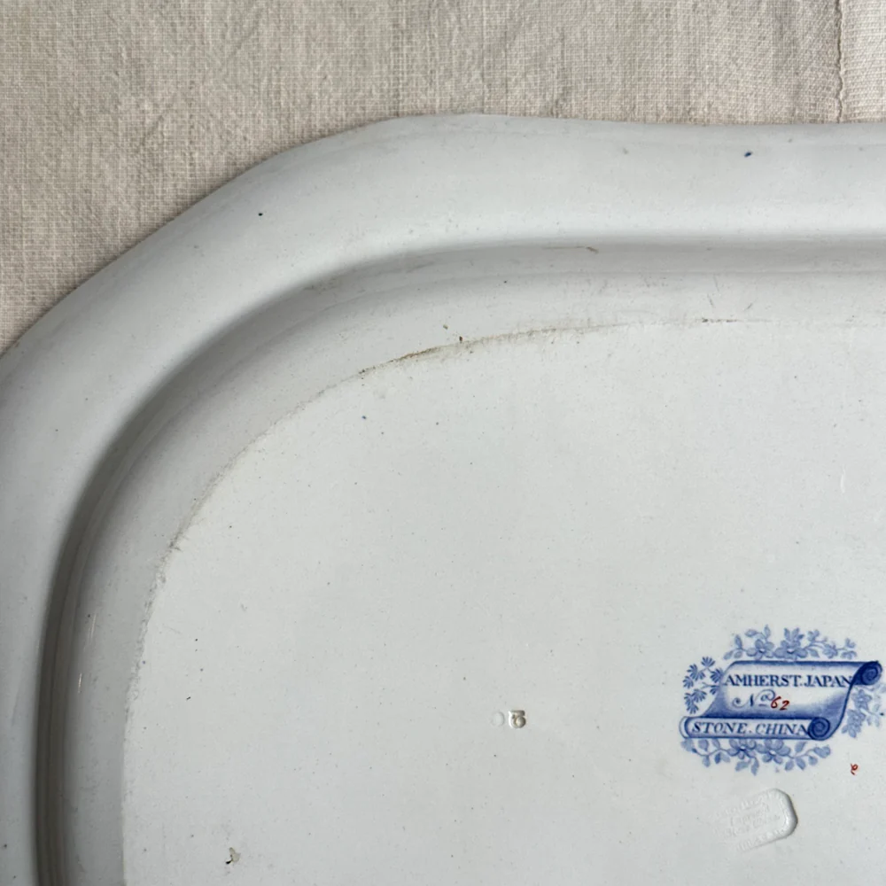 19th-century "Amherst Japan" Stone China Platter - Image 6