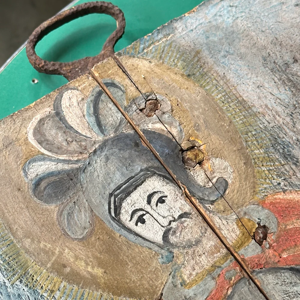 19th-century Austrian St. Florian Fire Protector Painting - Image 3