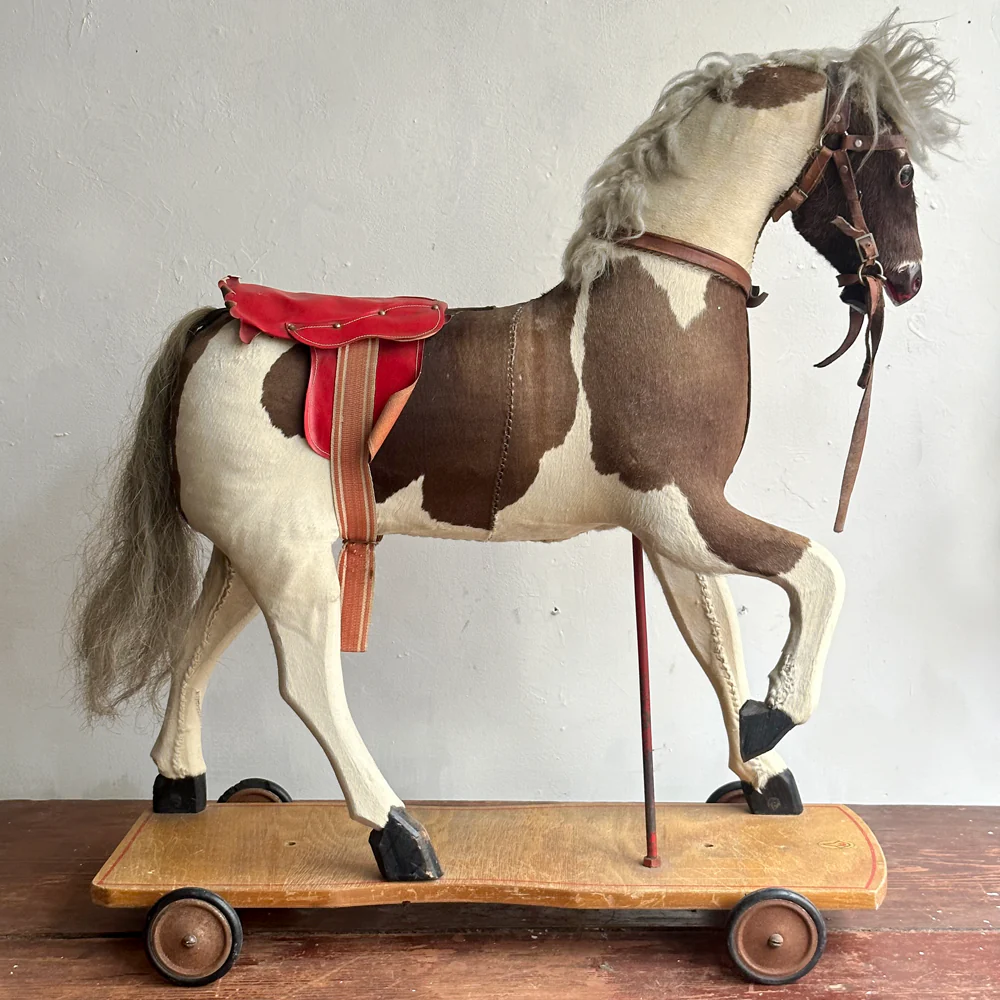 19th-century Austrian Toy Horse on Wheels - Image 12