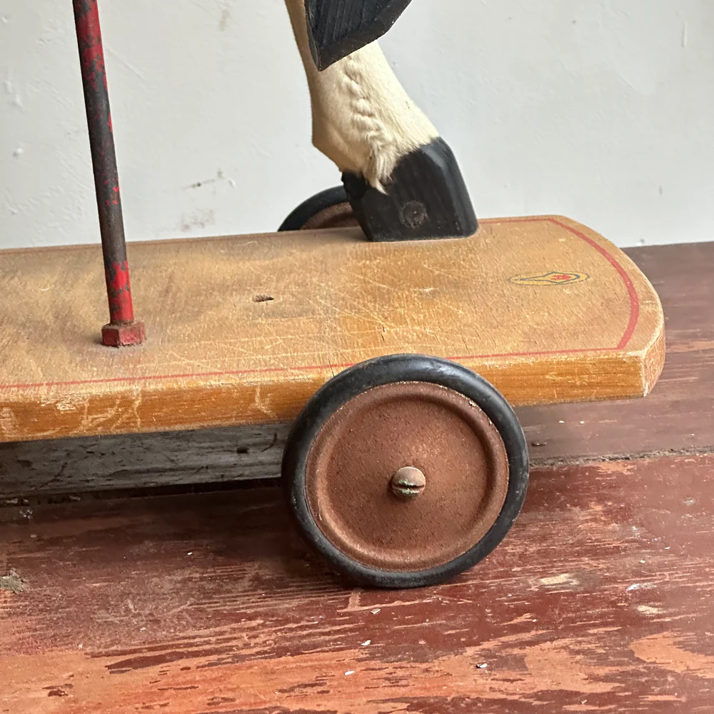 19th-century Austrian Toy Horse on Wheels - Image 8