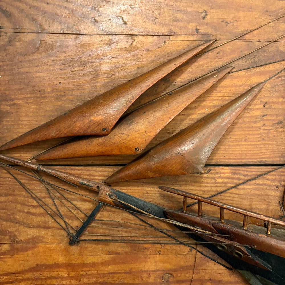 19th-century Carved American Ship Plaque - Image 2