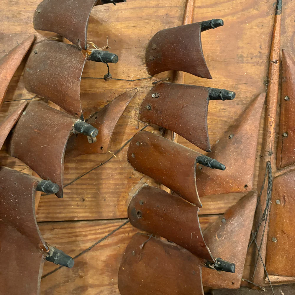 19th-century Carved American Ship Plaque - Image 3