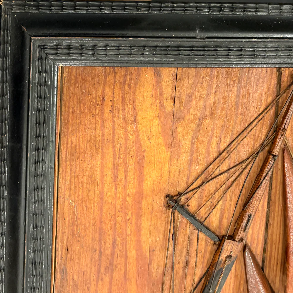 19th-century Carved American Ship Plaque - Image 5