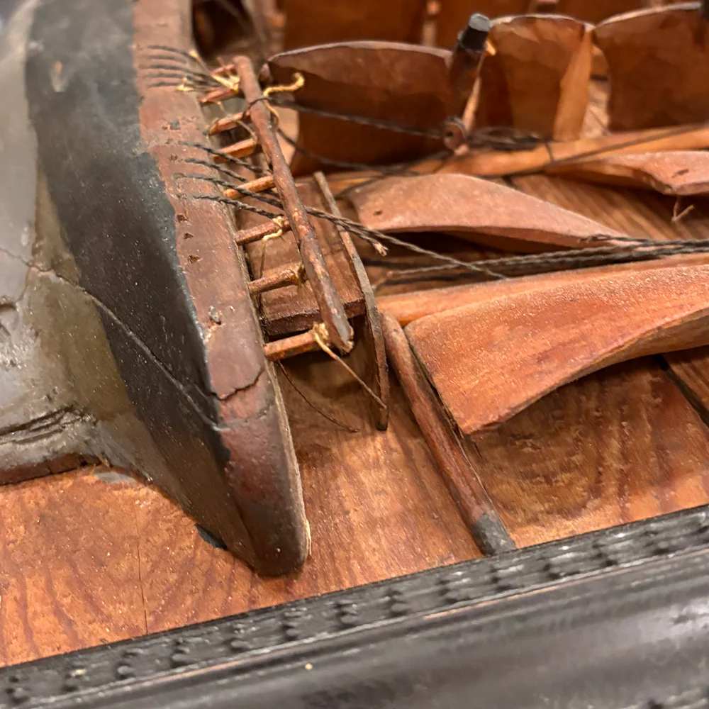19th-century Carved American Ship Plaque - Image 6
