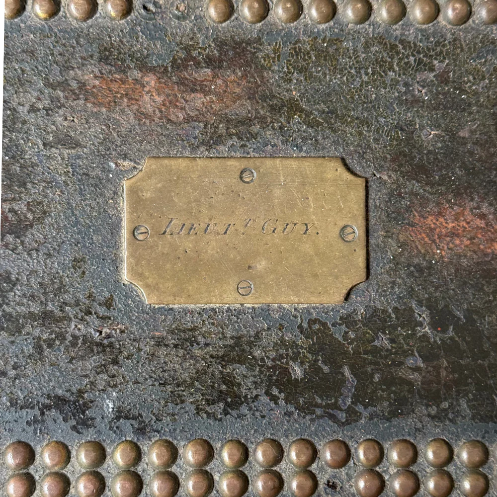 19th-century China Trade Leather Camphor Chest (#2) - Image 9