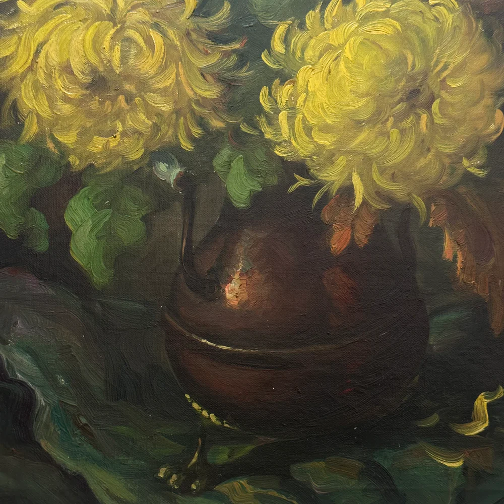 19th-century Dutch Floral Still Life Painting - Image 2
