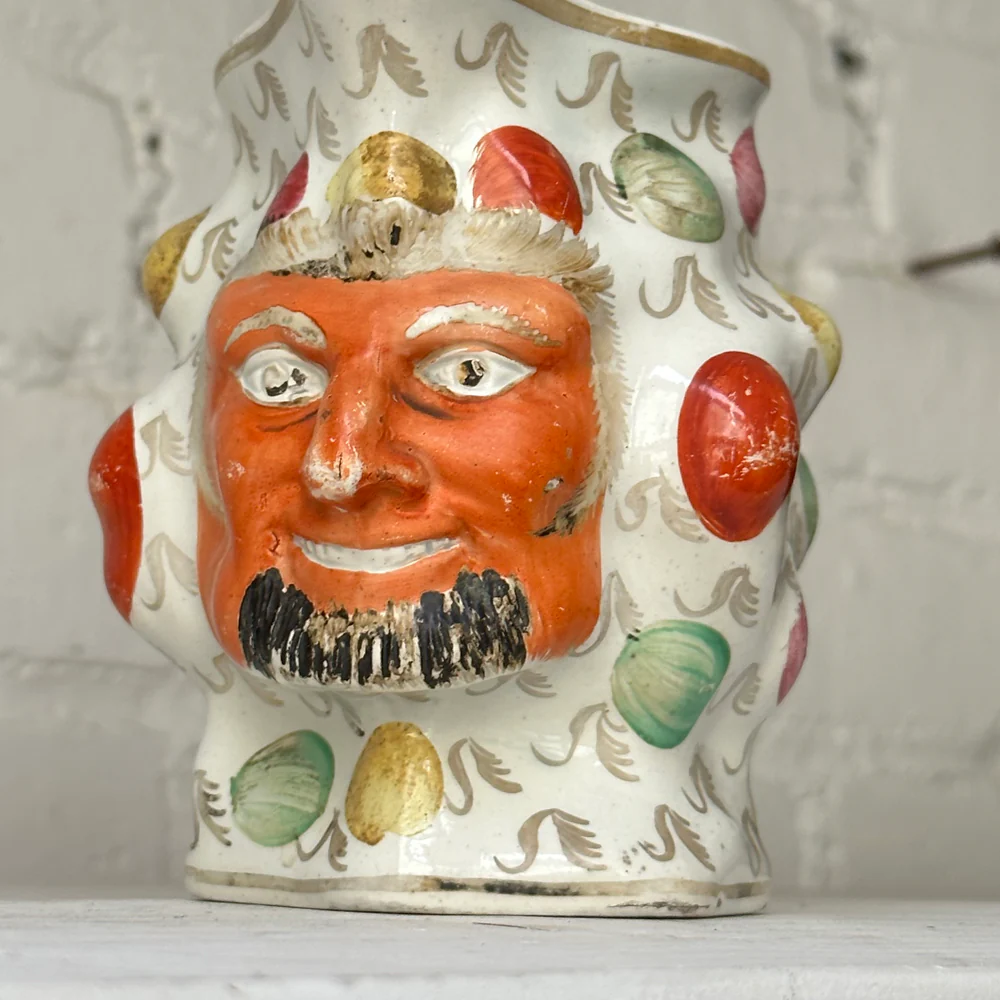 19th-century English Staffordshire Satyr Small Pitcher - Image 2