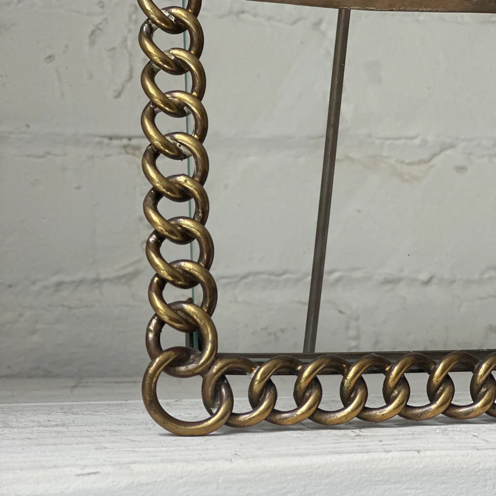 19th-century English Welded Brass Picture Frame - Image 2