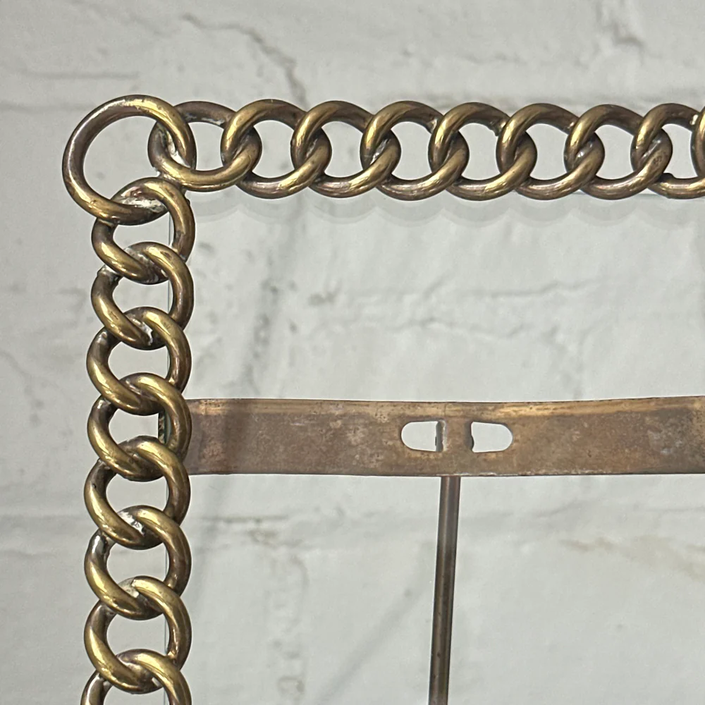 19th-century English Welded Brass Picture Frame - Image 4