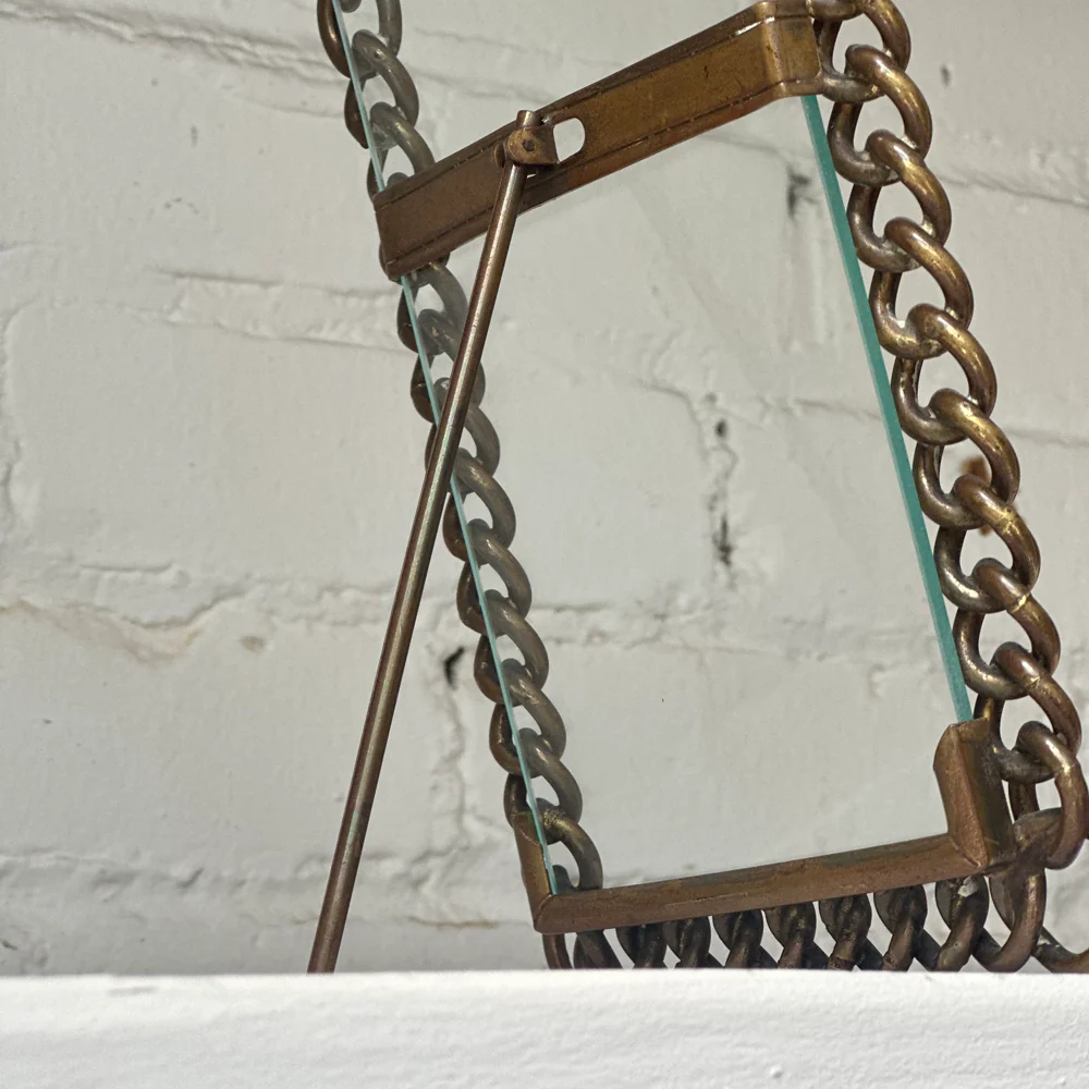 19th-century English Welded Brass Picture Frame - Image 5
