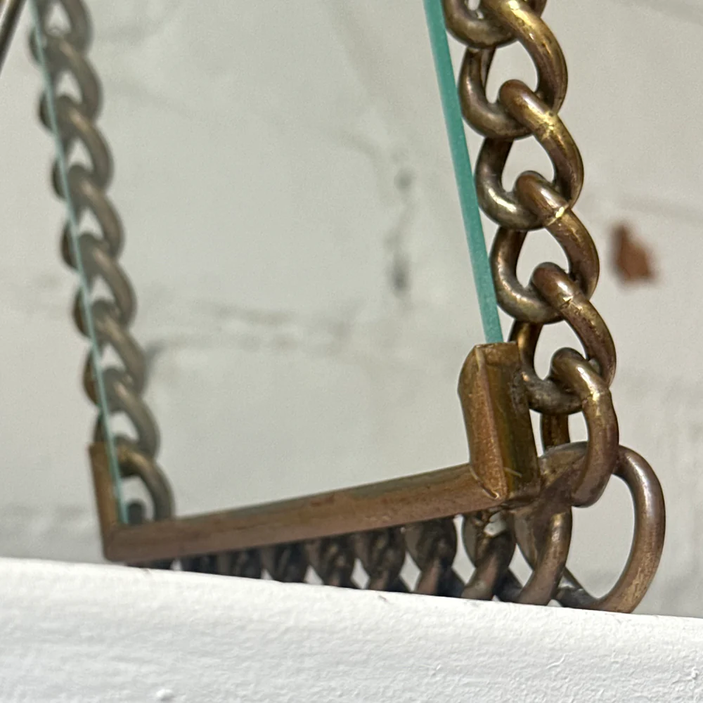 19th-century English Welded Brass Picture Frame - Image 6