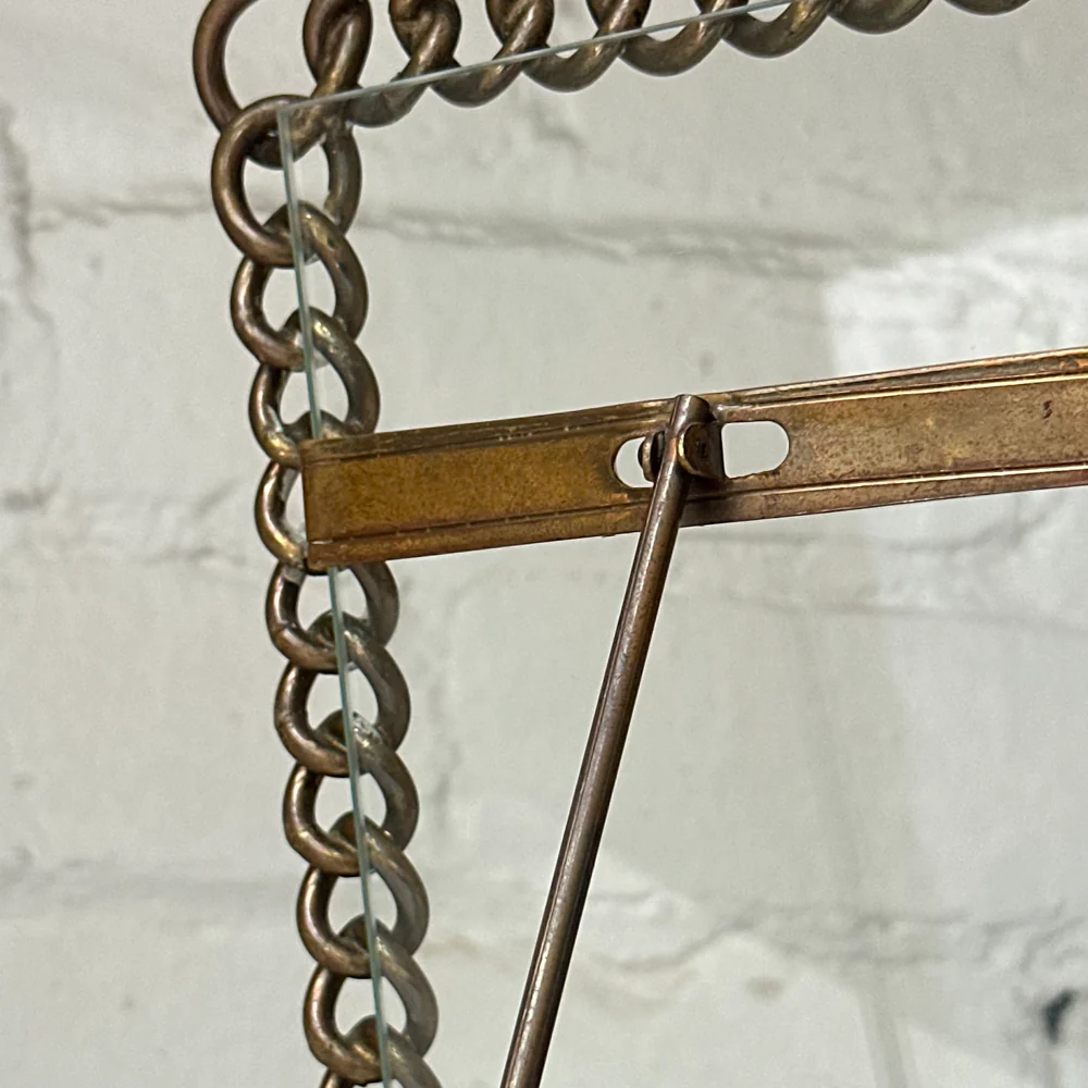 19th-century English Welded Brass Picture Frame - Image 7