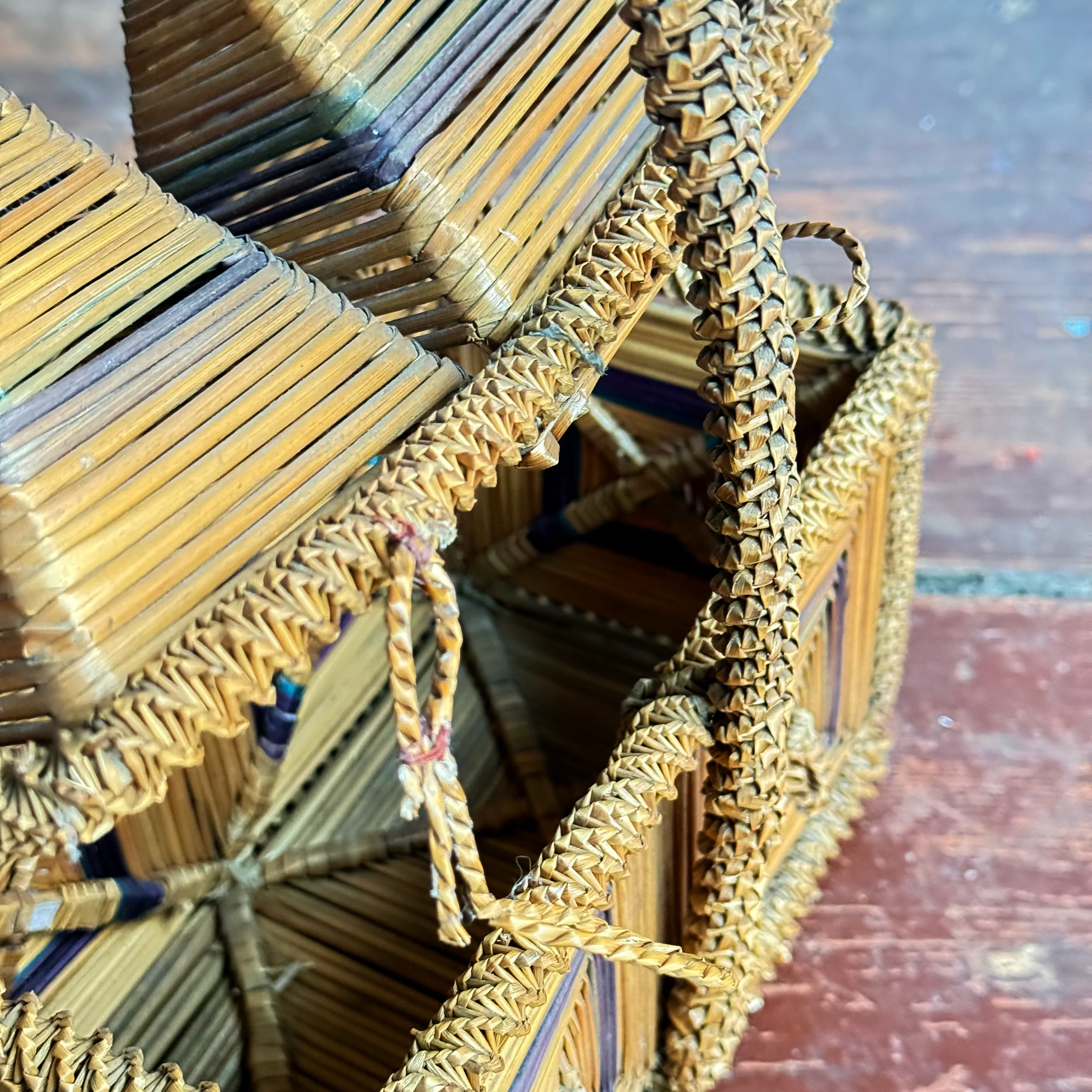 19th-Century French Folk Art Basket - Image 2
