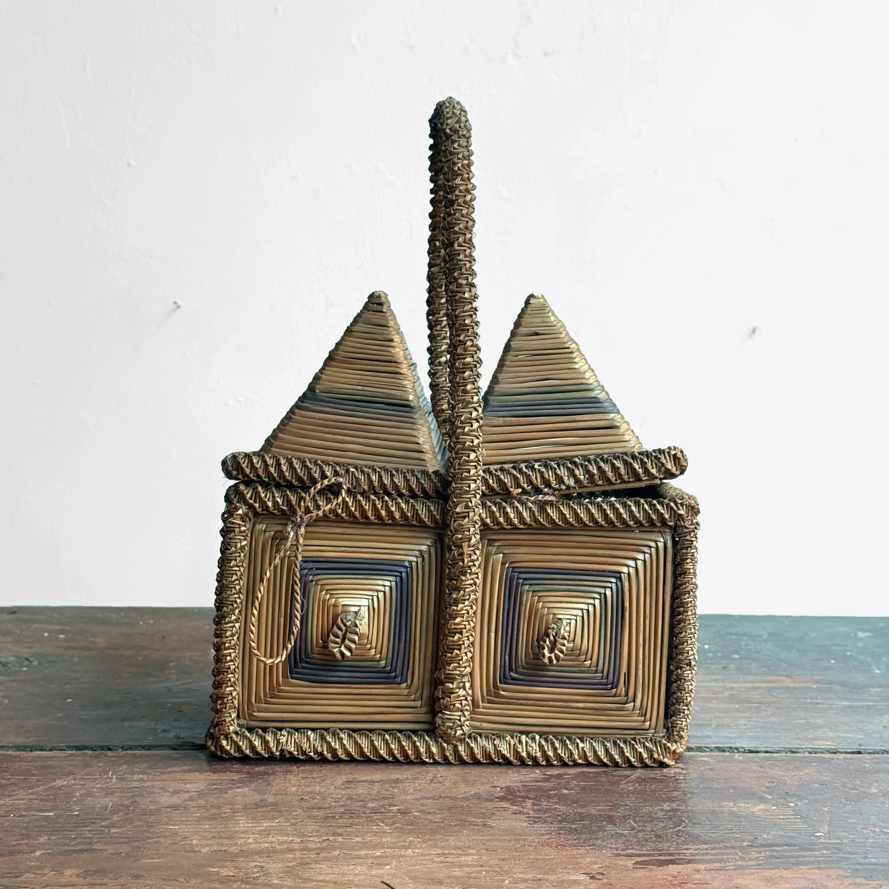 19th-Century French Folk Art Basket - Image 4
