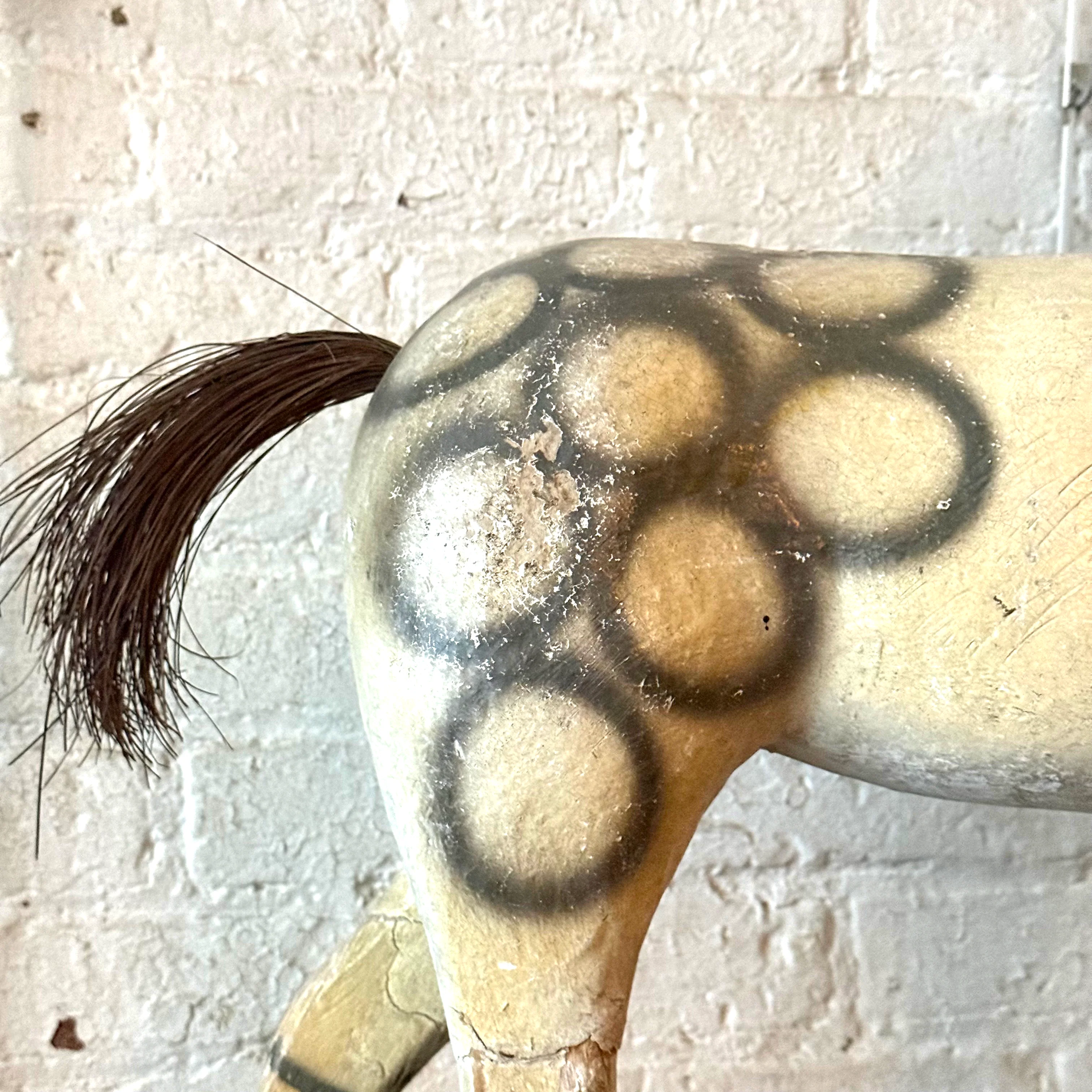 19th-century French Toy Horse on Wheels - Image 5