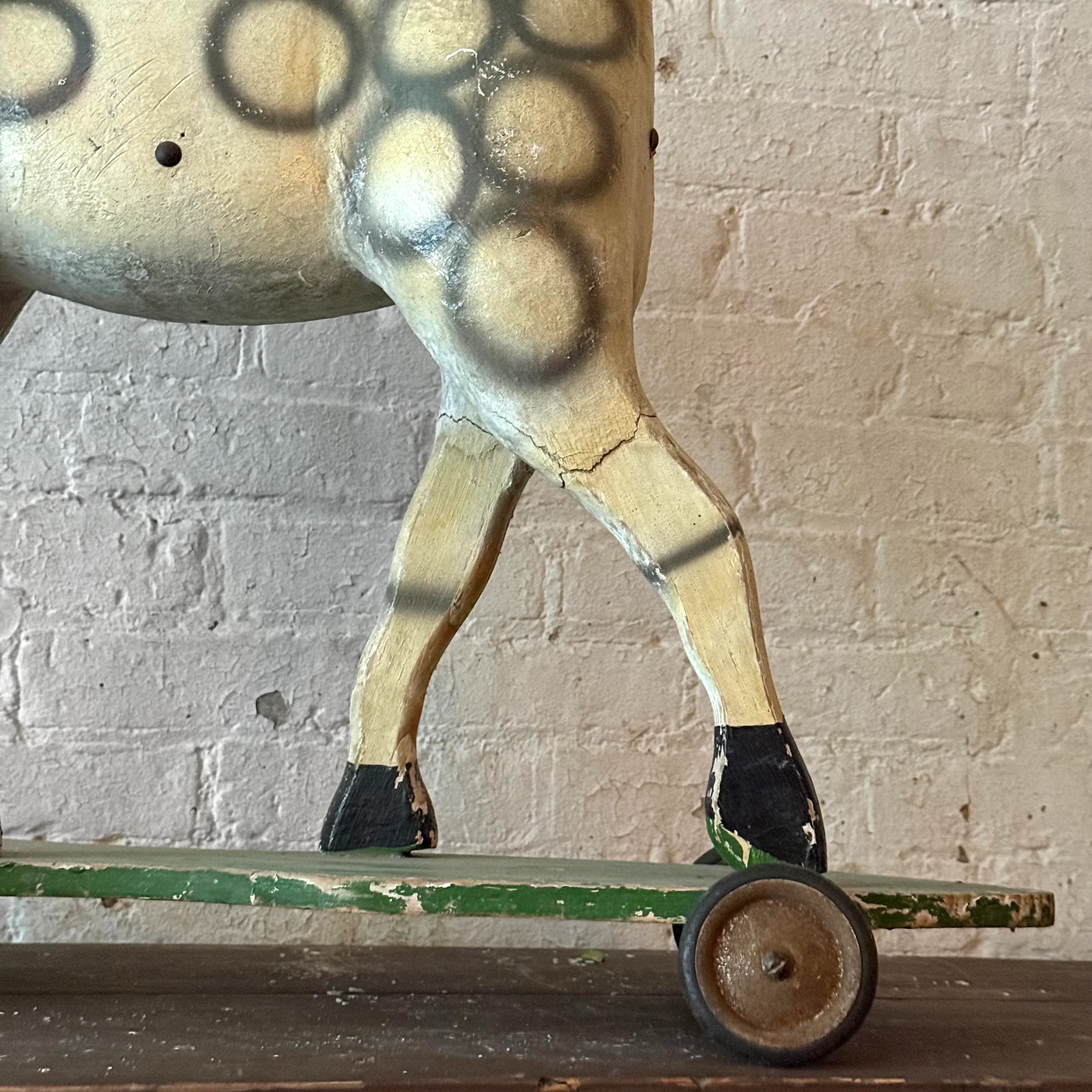 19th-century French Toy Horse on Wheels - Image 7